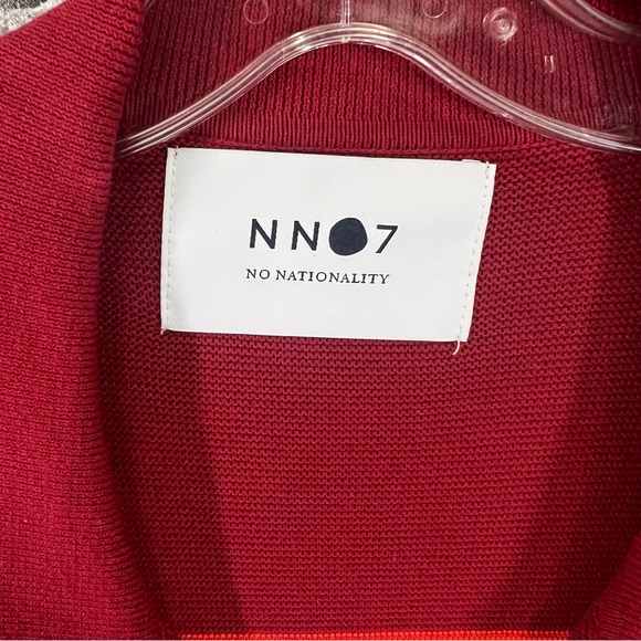 NN07 Miyagi Cotton Shirt - Wine Stripe - Size XL - Picture 6 of 11